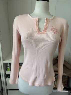 Harley-Davidson Light Pink Long Sleeve Thermal Top